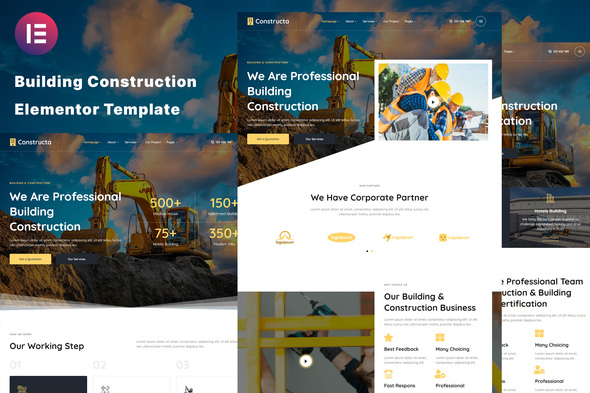 Constructa – Building & Construction Elementor Template Kit