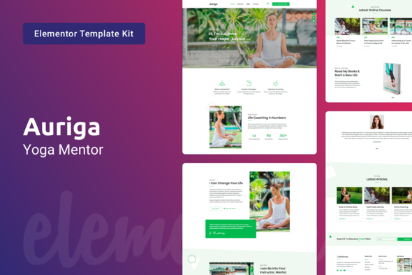 Auriga — Health Coach & Yoga Mentor Elementor Template Kit
