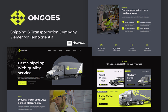 Ongoes – Shipping & Transport Company Elementor Template Kit