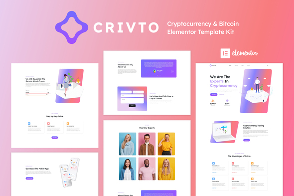 Crivto – Cryptocurrency & Bitcoin Elementor Template Kit
