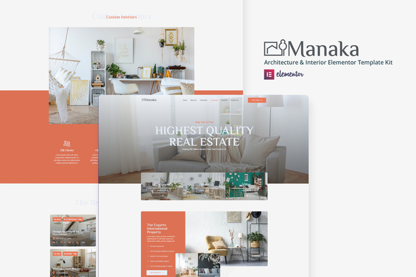 Manaka – Architecture & Interior Elementor Template Kit