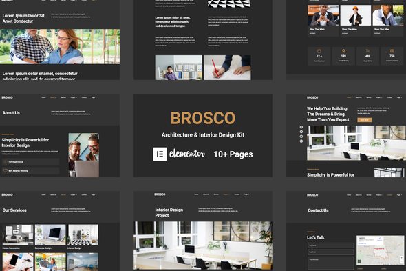 Brosco – Architecture & Interior Elementor Template Kit