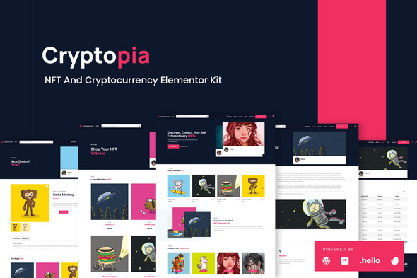 Cryptopia – NFT Crypto Sales Elementor Template Kit