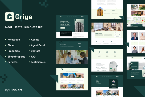 Griya – Apartment & Single Property Real Estate Elementor Template Kit