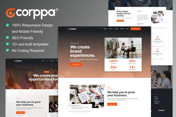 Corppa – Business & Portfolio Elementor Template Kit