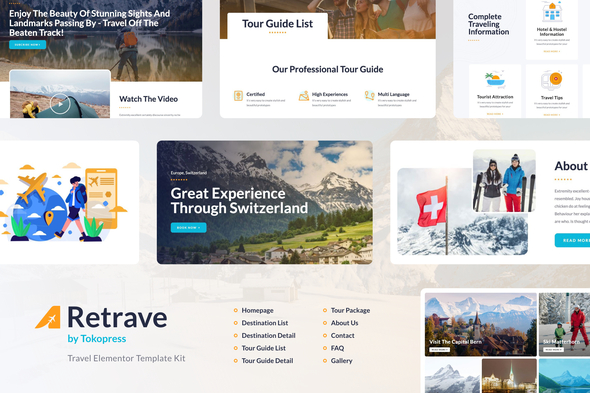 Retrave | Travel & Tour Agency Elementor Template Kit