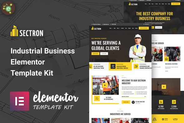 Sectron – Industrial Business Elementor Template Kit