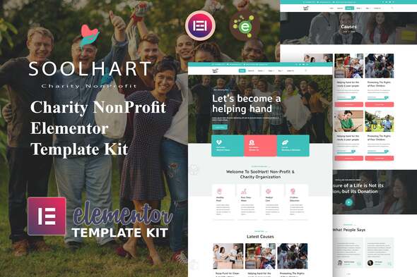 SoolHart – Charity NonProfit Elementor Template Kit