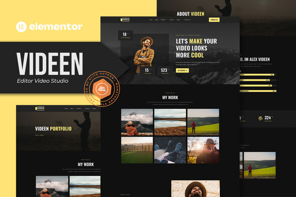 Videen – Video Editor Studio Elementor Template Kit