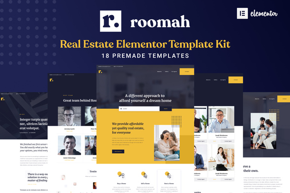 Roomah – Real Estate Agent Elementor Template Kit