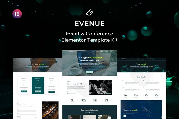 Evenue – Event & Conference Elementor Template Kit