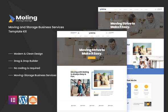 Moling – Moving and Storage Business Services Template Kit