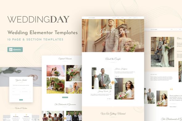 WeddingKit – Invite & Gallery Event Elementor Template Kit