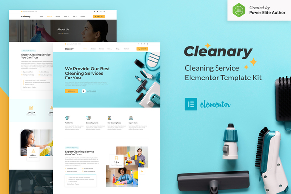 Cleanary – Cleaning Service Company Elementor Template Kit