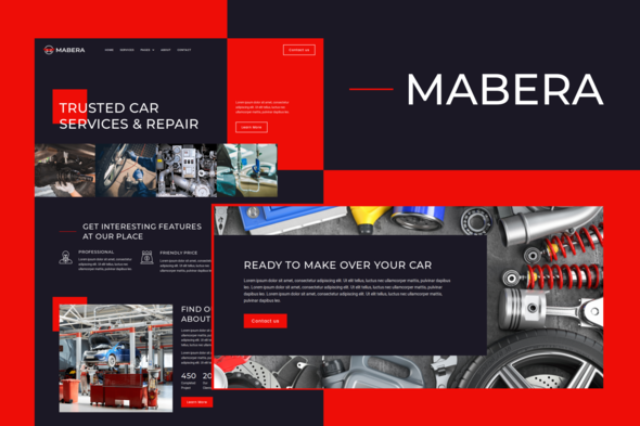 Mabera – Car Service & Repair Elementor Template Kit