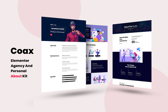 Coax – Agency And Personal About Us Elementor Template Kit
