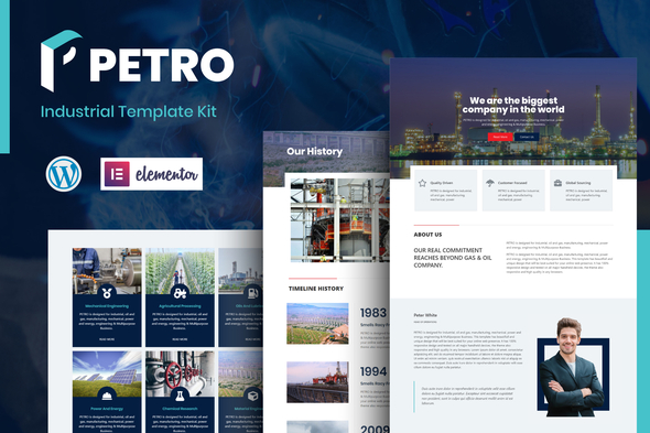 Petro – Industrial Elementor Template Kit