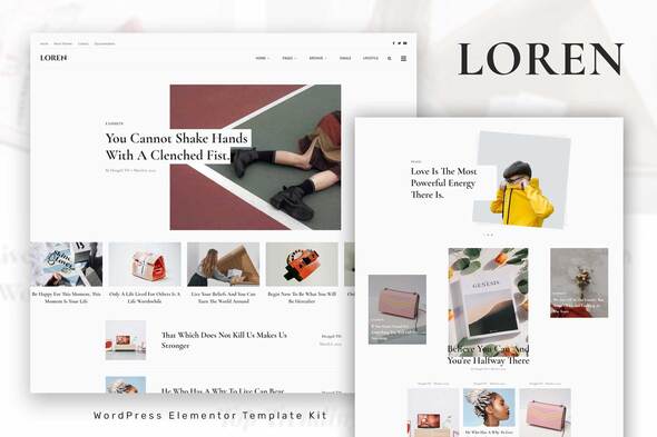 Loren – Blog & Magazine Elementor Template Kit